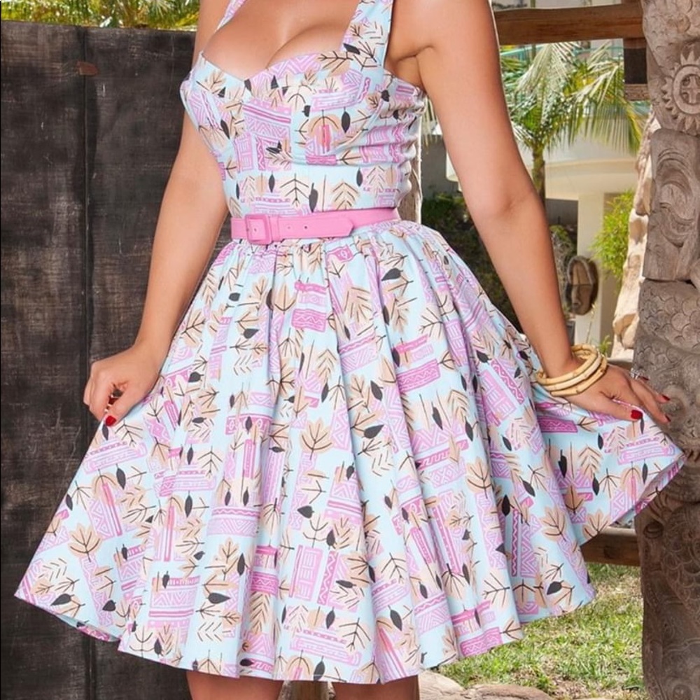 SOLD Pinupgirl Clothing Vera Tiki Dress